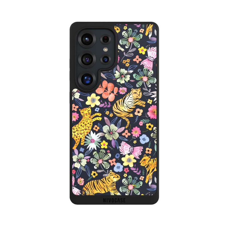 Galaxy S25 Ultra NIVOpure Spring Tigers Flowers Black