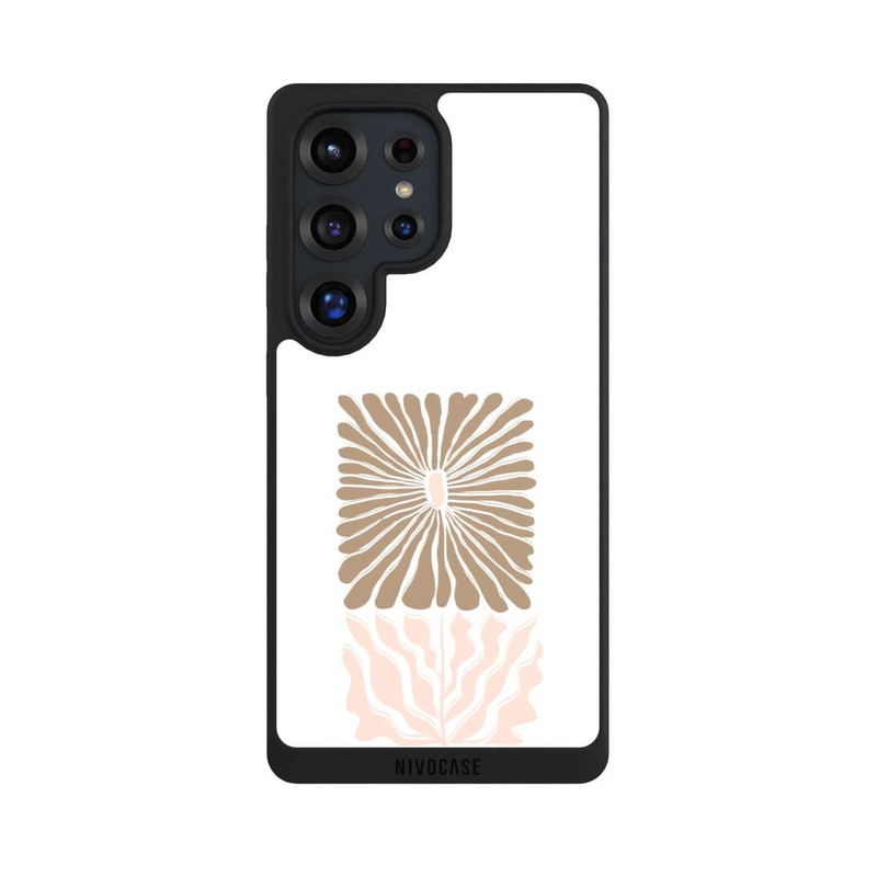 Galaxy S25 Ultra NIVOpure Boho Flower Caramel on White