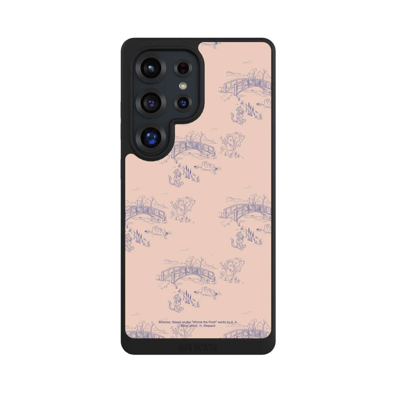Galaxy S25 Ultra NIVOpure Winnie the Pooh Retro Pattern Bridges Pink