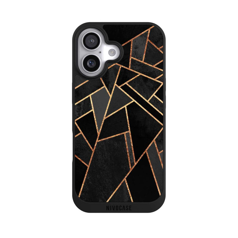 iPhone 17 NIVOpure Black Night Gold Print
