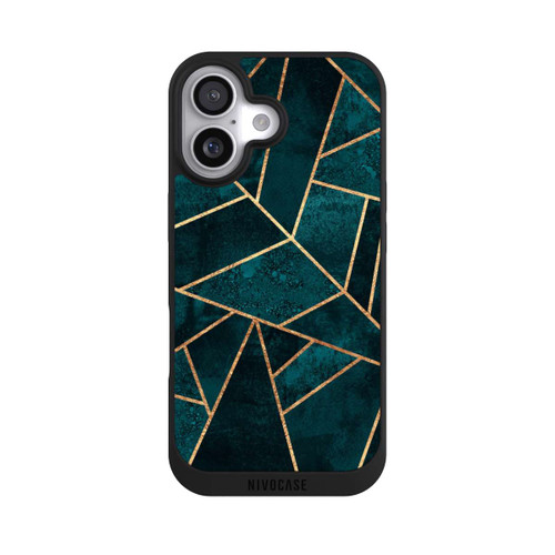  NIVOpure Deep Teal Stone Gold Print