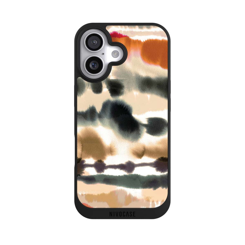 iPhone 17 NIVOpure Soft Nautical Watercolor Lines Orange