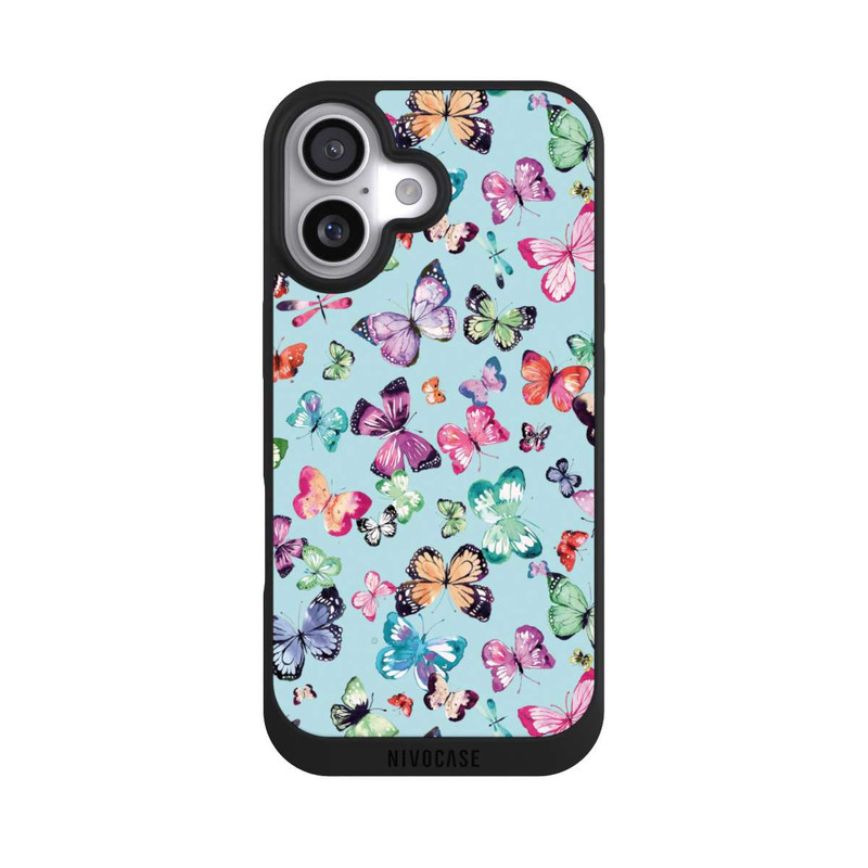 iPhone 17 NIVOpure Butterflies Pink Orange Blue