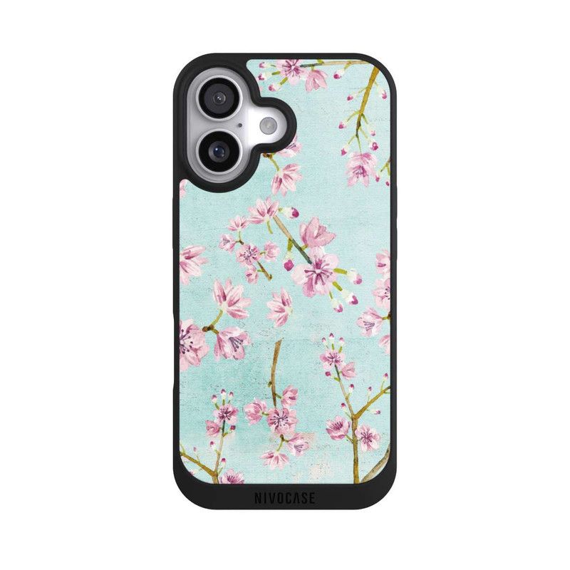 iPhone 17 NIVOpure Cherry Blossom Twigs Pattern Light Blue