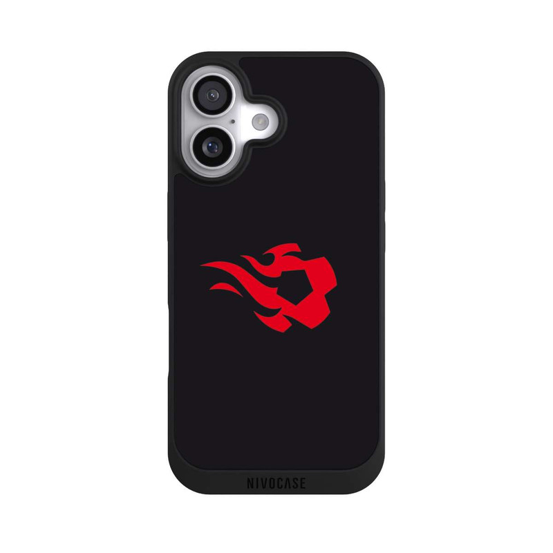 iPhone 17 NIVOpure Belgian Red Flames Schwarz