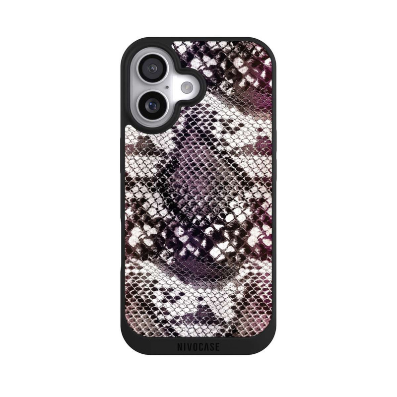iPhone 17 NIVOpure Burgundy Snake Skin Pattern