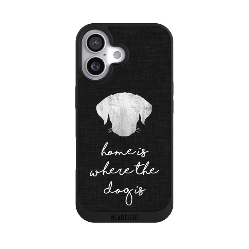 iPhone 17 NIVOpure Home Is Where The Dog Is - White on Black