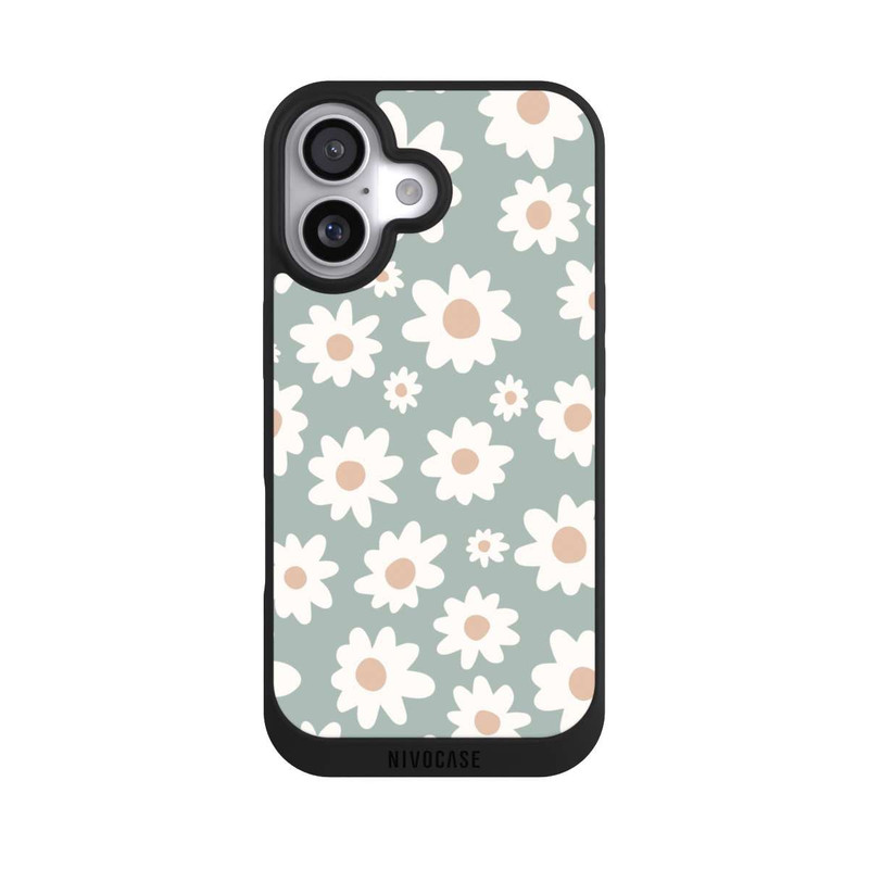 iPhone 17 NIVOpure Daisy Flower Seamless Pattern Green