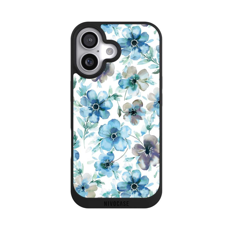 iPhone 17 NIVOpure Blue Flower Pattern Trendy
