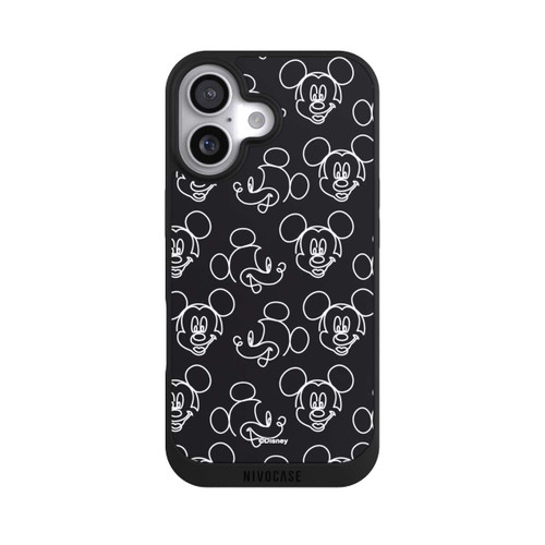  NIVOpure Disney Mickey Faces Black Line Art Pattern