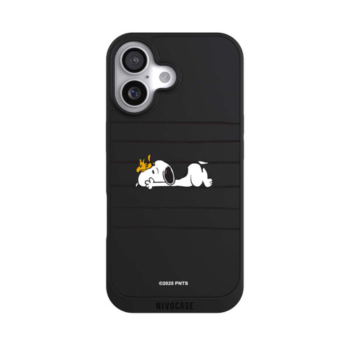 Apple iPhone 17 NIVOpure Snoopy Woodstock Streifen Peanuts Transparent