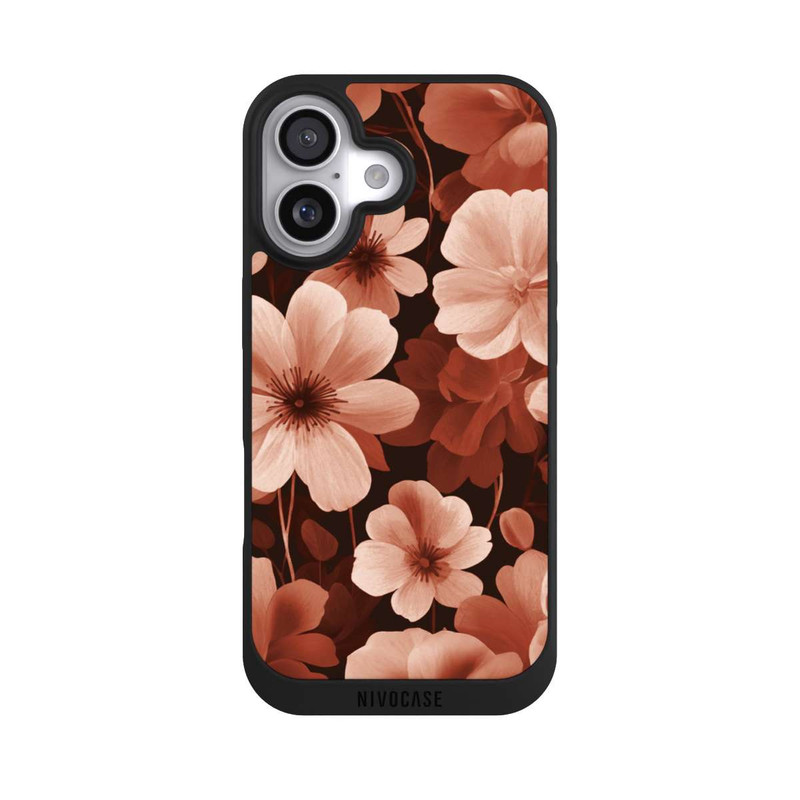iPhone 17 NIVOpure Red Negative Flowers with AI