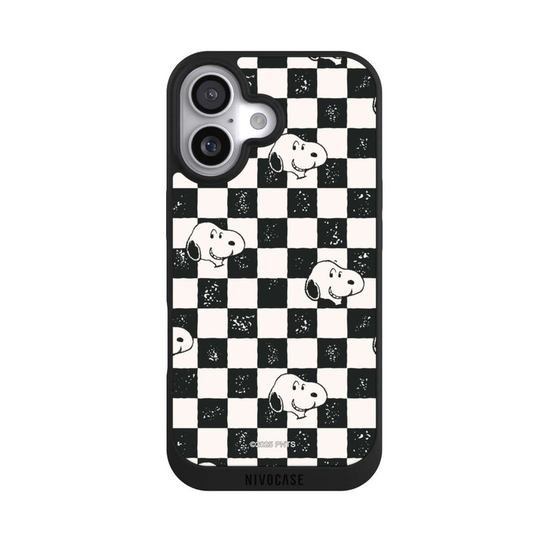 iPhone 17 NIVOpure Snoopy Heads Checked Pattern