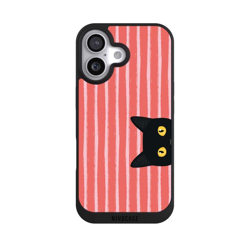 iPhone 17 NIVOpure Schwarze Katze Gestreift Orange