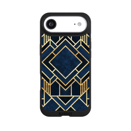 Apple iPhone Air NIVOpure Art Deco Blue Gold Print