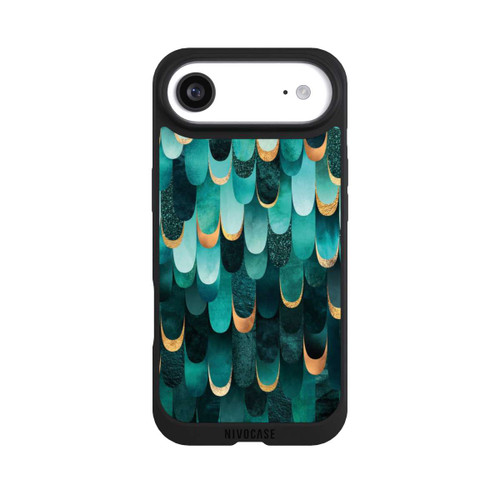 Apple iPhone Air NIVOpure Feathered Turquoise Gold Print