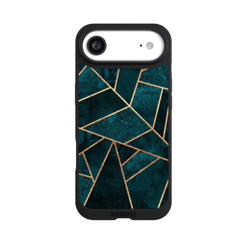 Apple iPhone Air NIVOpure Deep Teal Stone Gold Print