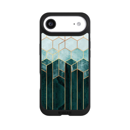 Apple iPhone Air NIVOpure Teal Hexagons