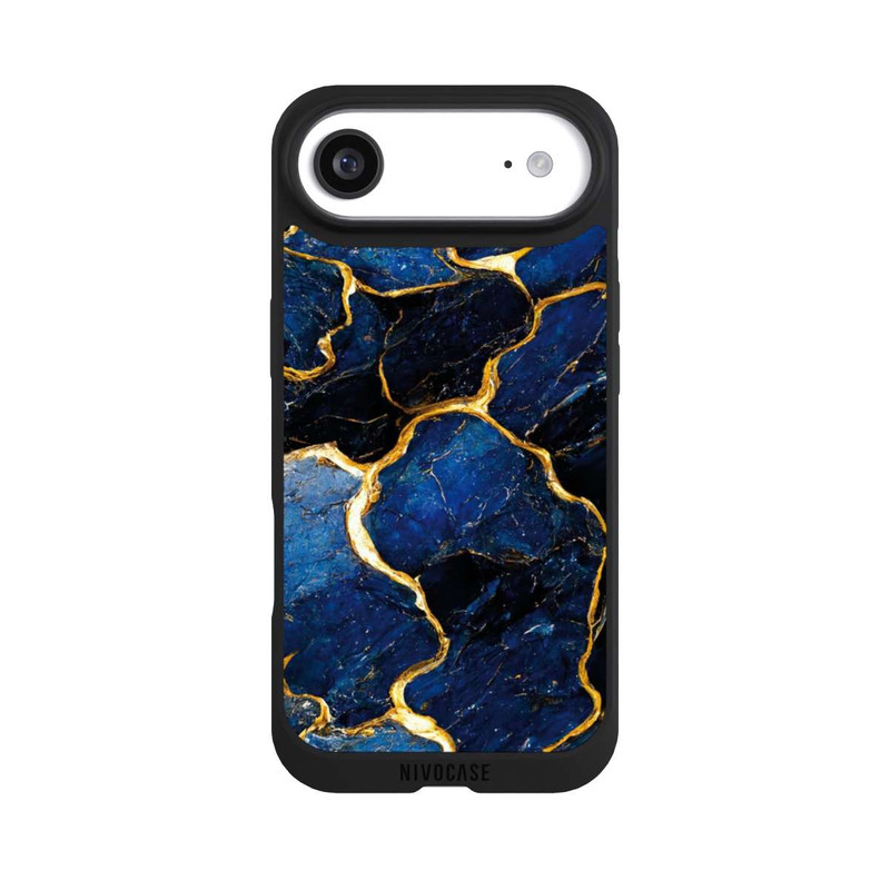 iPhone Air NIVOpure Blue Marble Gold Print Layers
