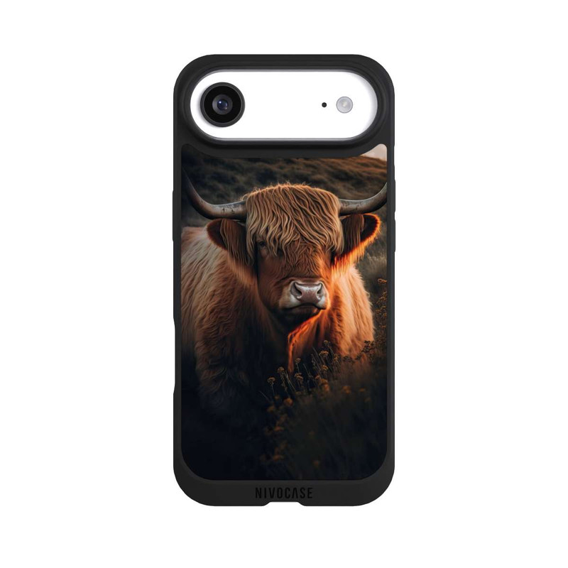 iPhone Air NIVOpure Highland Cow With Big Horns with AI