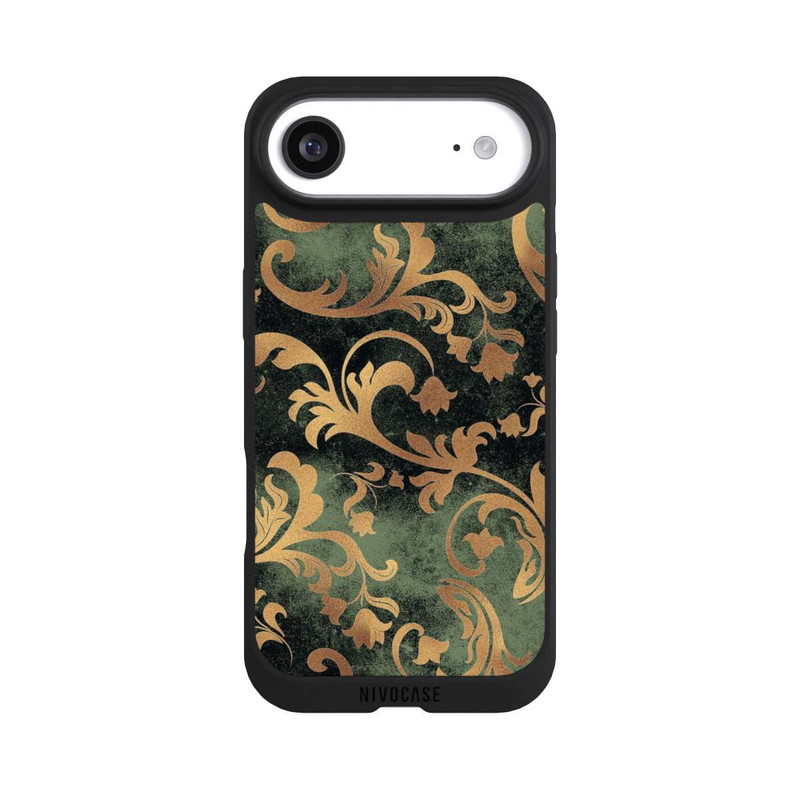 iPhone Air NIVOpure Damask Wallpaper Dark Green