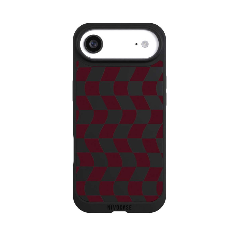 iPhone Air NIVOpure Rouge vin en damier