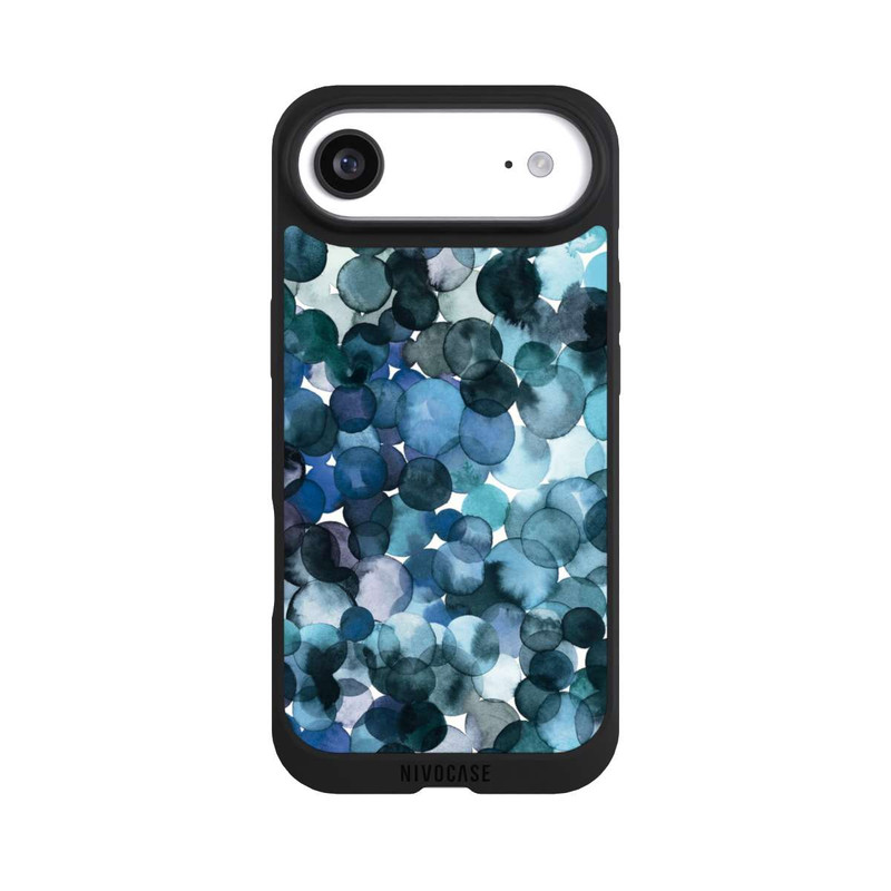 iPhone Air NIVOpure Watercolor Dots Blue Pattern