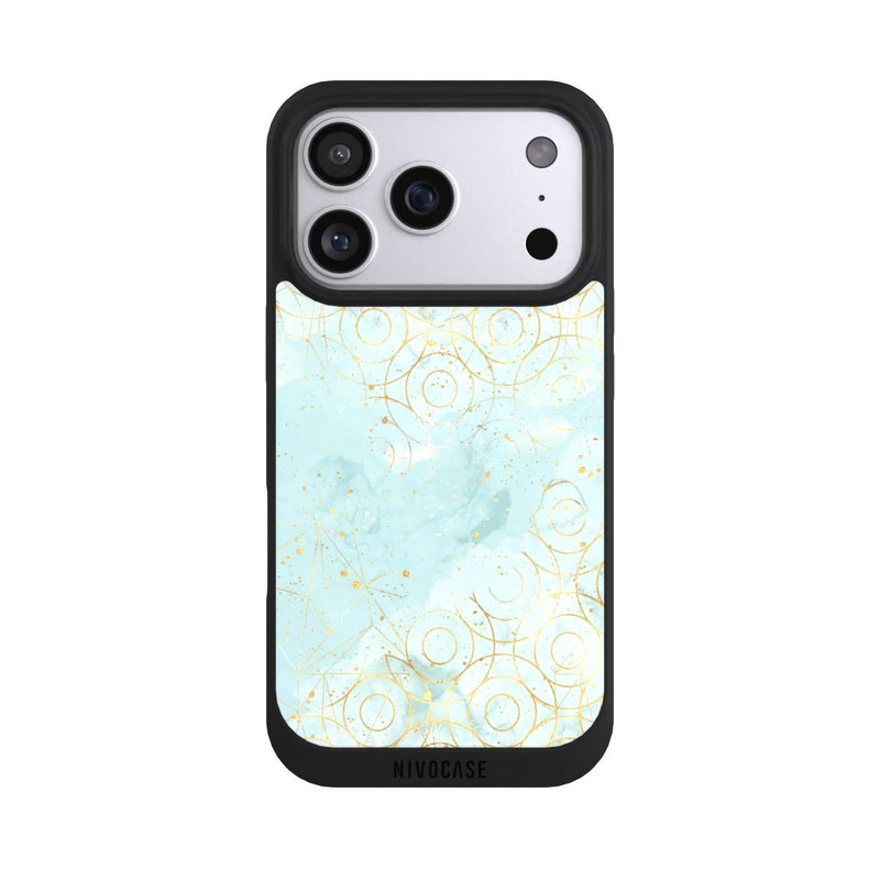 iPhone 17 Pro NIVOpure Marbre Vert Motif de Maille Mixte