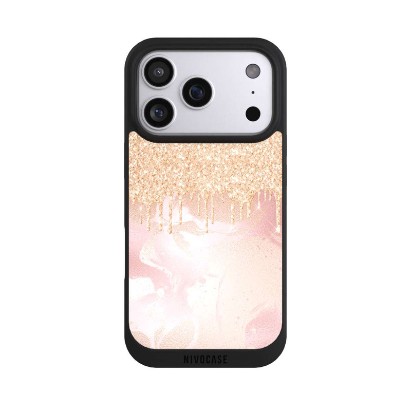 iPhone 17 Pro NIVOpure Rosegold Glitter Droplet Look