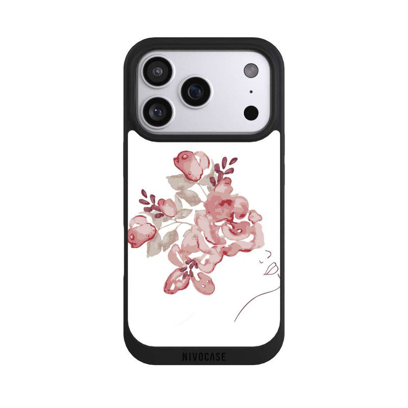 iPhone 17 Pro NIVOpure Line Art Woman face flowers