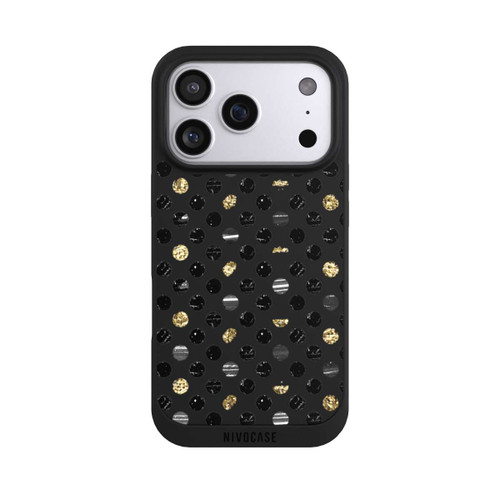 Apple iPhone 17 Pro NIVOpure Gold Black Polka Dots