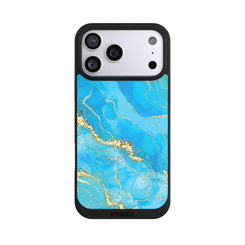 iPhone 17 Pro Max NIVOpure Turquoise Gold Wallpaper