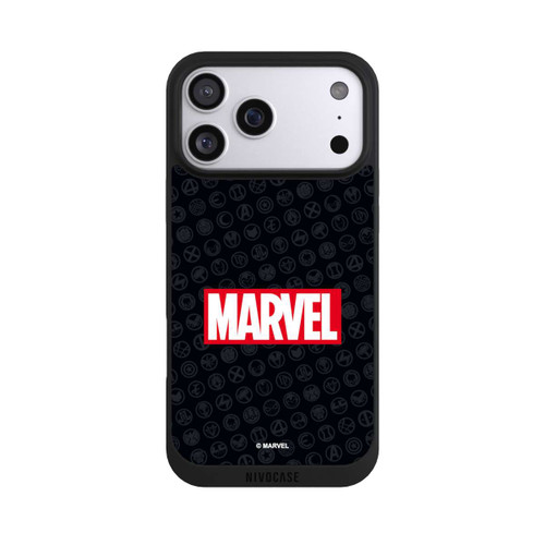 Apple iPhone 17 Pro Max NIVOpure Marvel Logo Noir Rouge