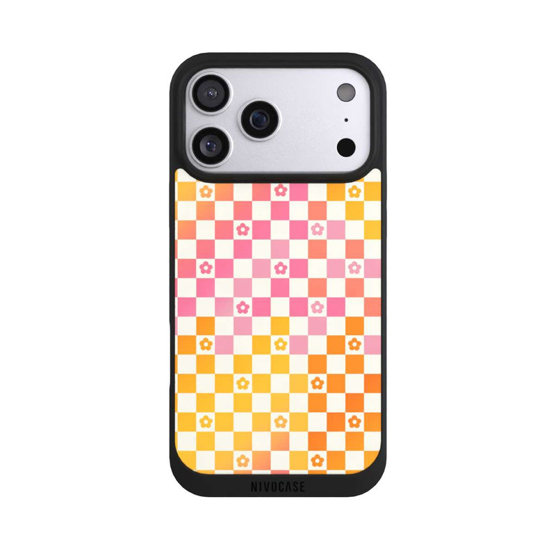 iPhone 17 Pro Max NIVOpure Colorful Dopamin Flowers Checked Pattern
