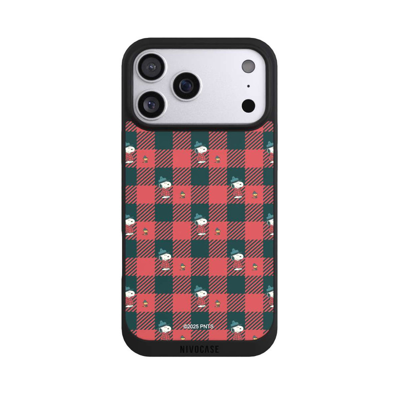 iPhone 17 Pro Max NIVOpure Peanuts Red Tartan Pattern