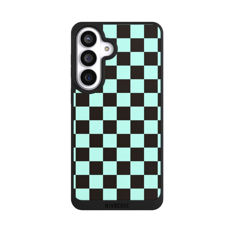 Galaxy S26+ NIVOpure Checked Pattern Blue Brown