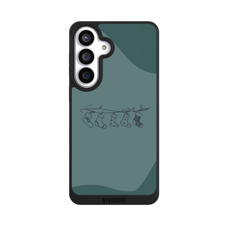 Galaxy S26+ NIVOpure Christmas stockings line art minimalistic