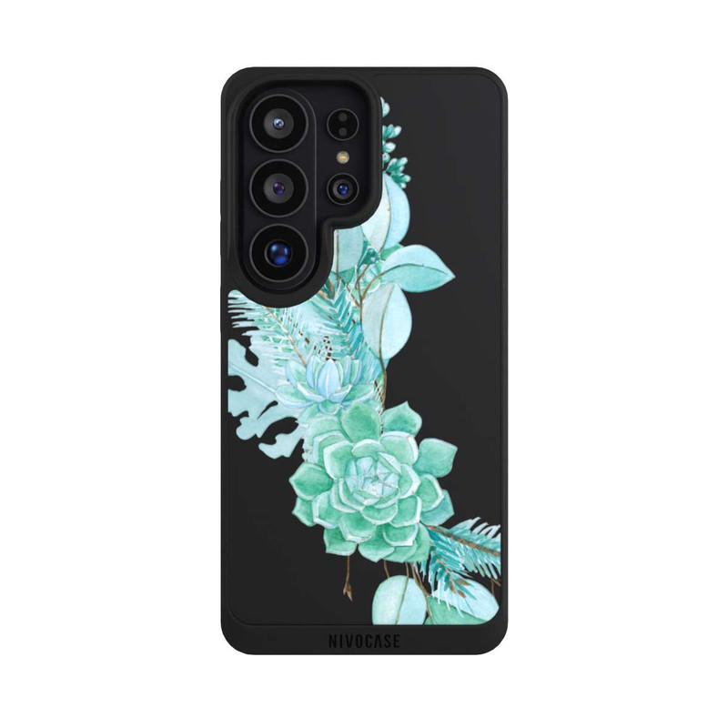 Galaxy S26 Ultra NIVOpure Flowers Mint Green Transparent