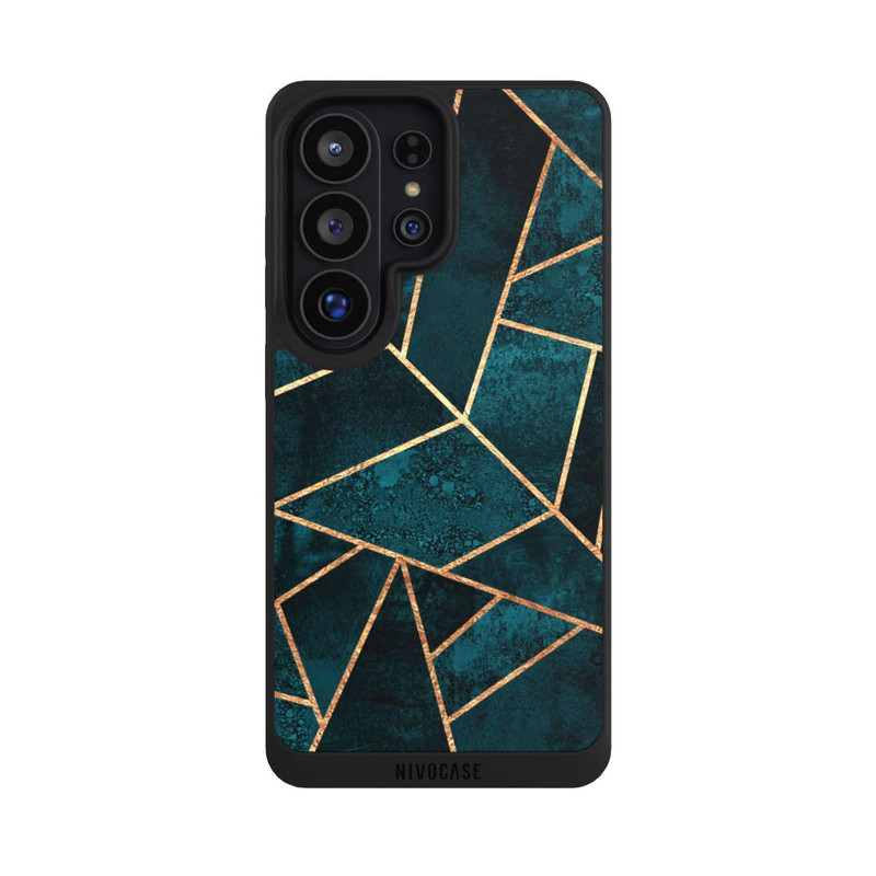 Galaxy S26 Ultra NIVOpure Deep Teal Stone Gold Print