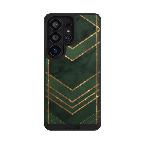 Samsung Galaxy S26 Ultra NIVOpure Dark Green Pattern Golden Stripes