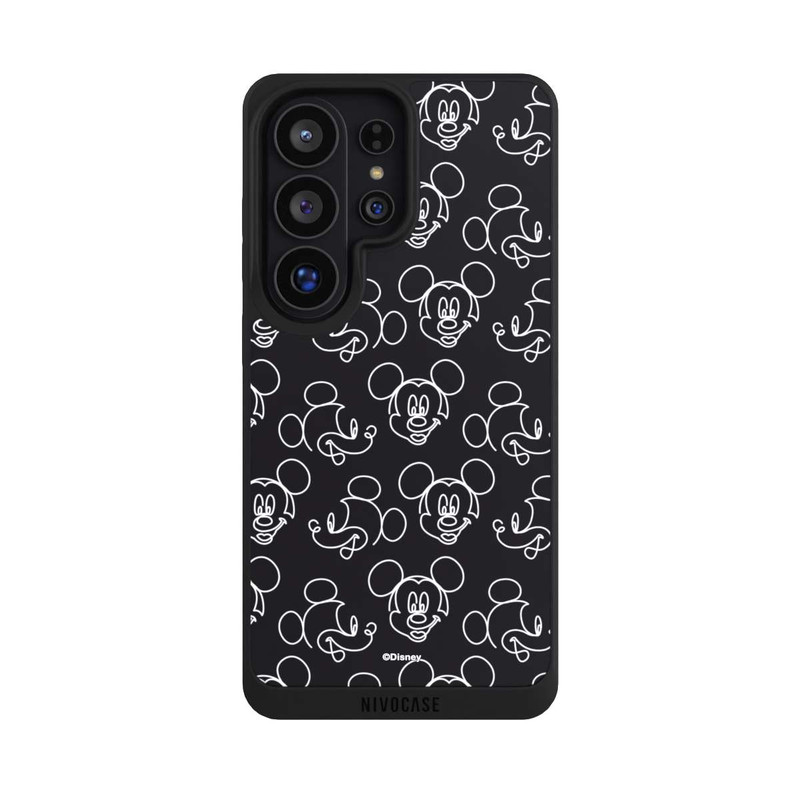 Galaxy S26 Ultra NIVOpure Disney Mickey Faces Black Line Art Pattern