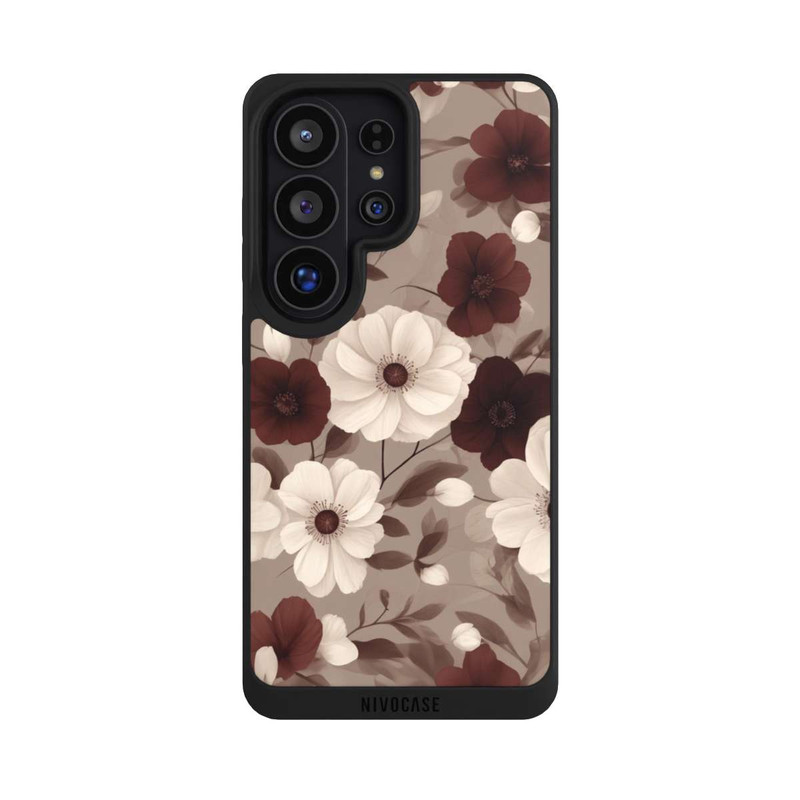 Galaxy S26 Ultra NIVOpure Negative Flower Bordeaux White with AI