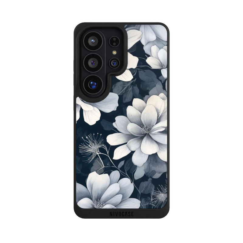 Galaxy S26 Ultra NIVOpure Negative Flower Blue White with AI