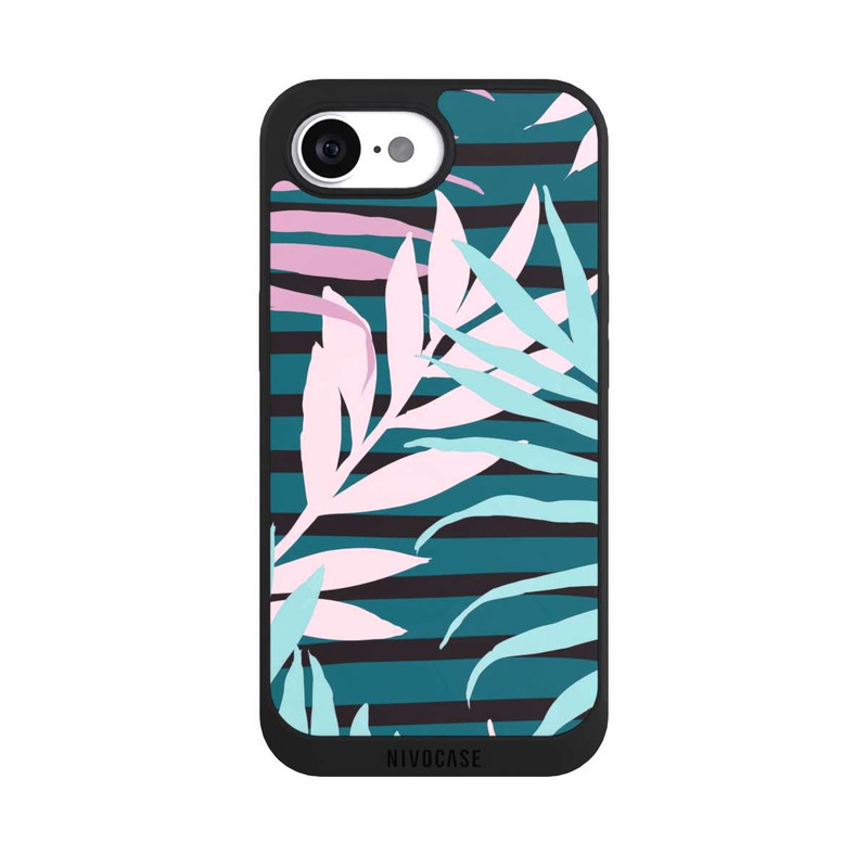 17 e NIVOpure Feuilles de jungle pastel rose sarcelle