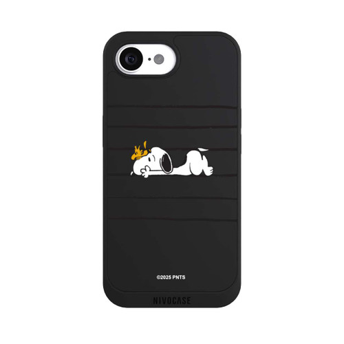 Apple iPhone 17e NIVOpure Snoopy Woodstock Streifen Peanuts Transparent