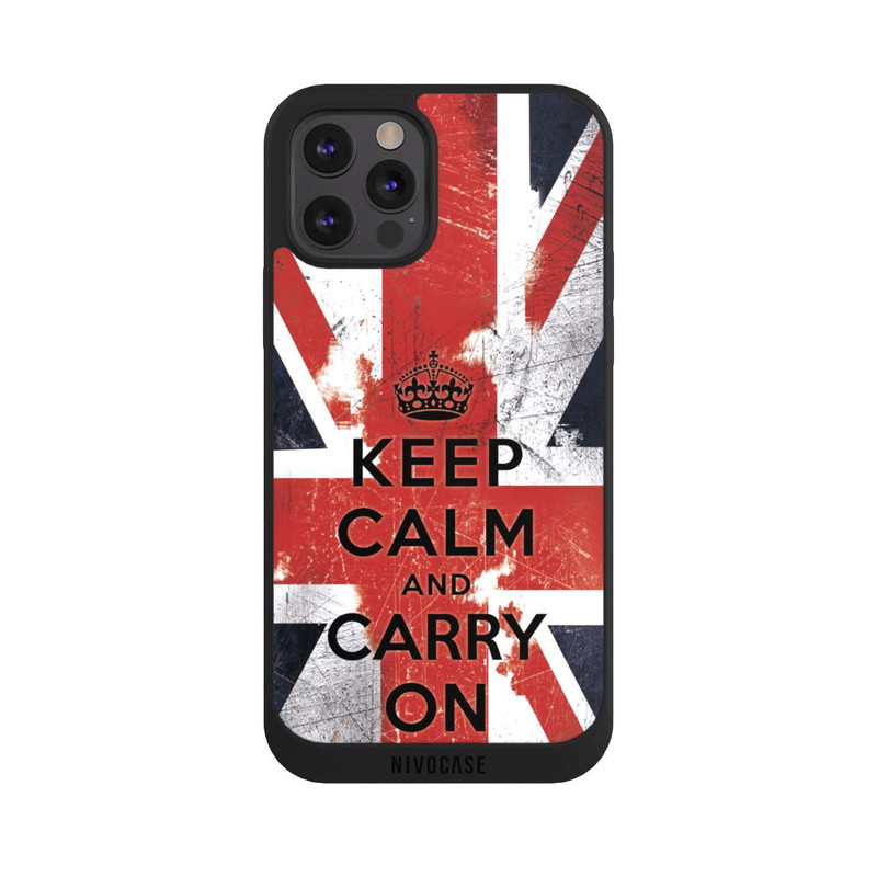 iPhone 12 Pro NIVOpure Keep Calm and Carry on - Anglais