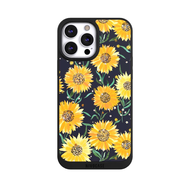 iPhone 13 Pro Max NIVOpure Sonnenblumen schwarz