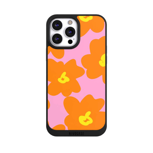 Apple iPhone 13 Pro Max NIVOpure Retro floral pattern pink and orange