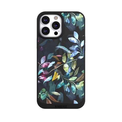 Apple iPhone 13 Pro Max NIVOpure Mystische Aquarellblätter schwarz