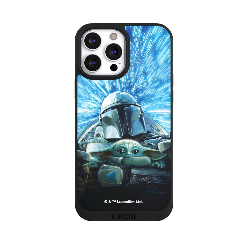 iPhone 13 Pro Max NIVOpure Grogu und Mando fliegen blau